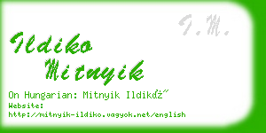 ildiko mitnyik business card